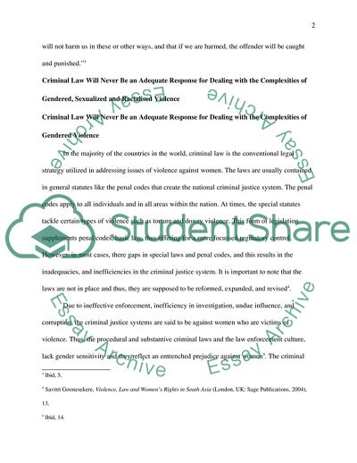 Criminal Law and the Complexities of Violence