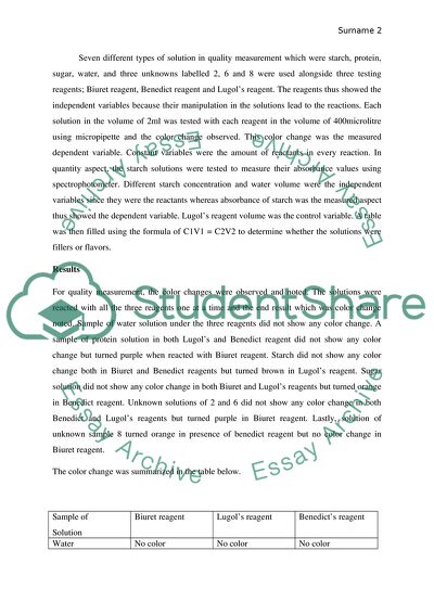 The Quality and Quantity Measurements of the Different Molecules