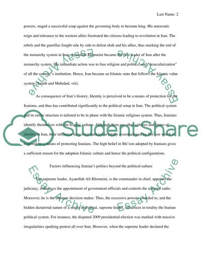 Political culture and identity in Iran