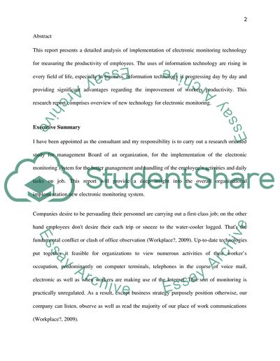 Electronic Monitoring System Implementation