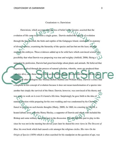 Creationism VS Darwinism