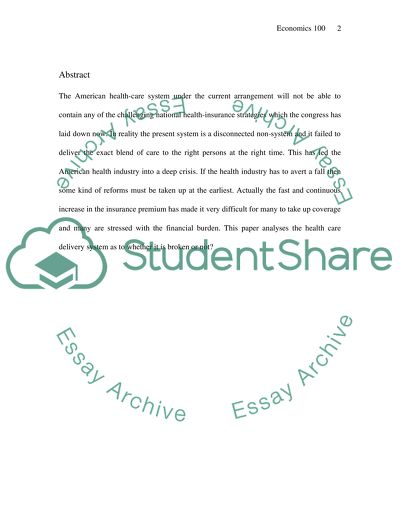 Health Care Delivery and Insurance System