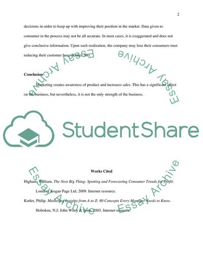 Analysis of Marketing Value
