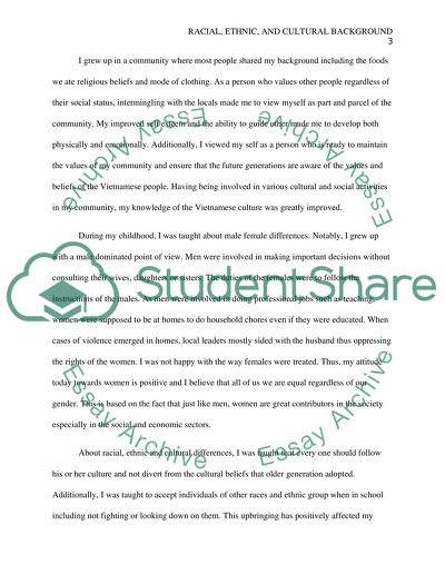 IDENTIFICATION (racial, ethnic, and cultural background)