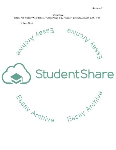 Jazz music willow weep for me