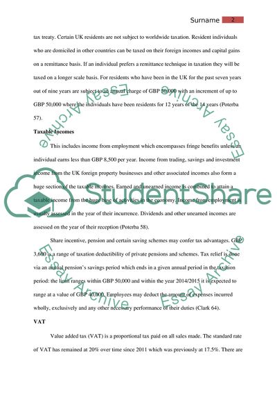 The UK Present Taxation Systems