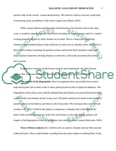 Ballistic Analysis of Crime Scene