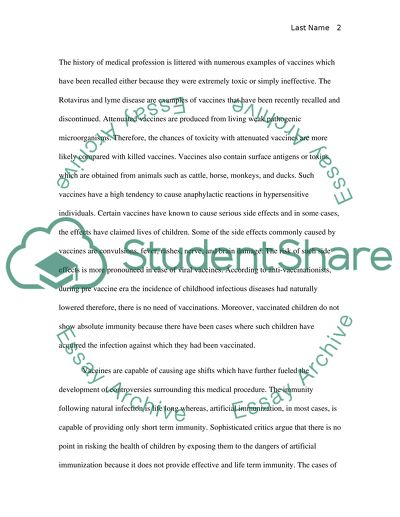 Vaccination Controversy