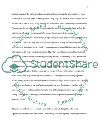 Technological Determinism in Modern Era