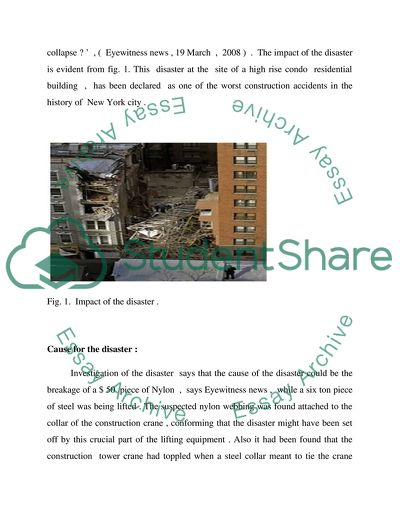 New York Construction Crane Disaster with Respect to Health and Safety Aspects