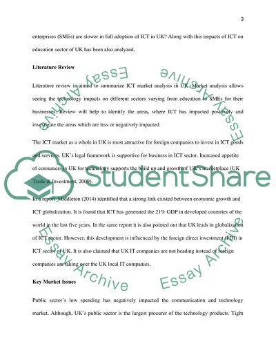 Analysis of ICT Market in the UK