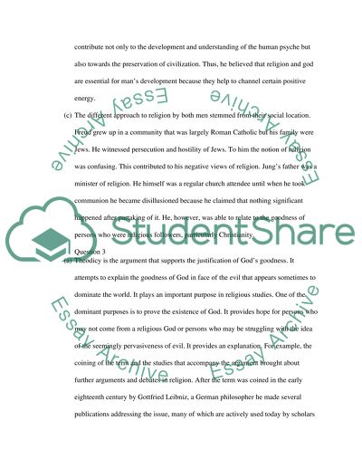 Sigmund Freuds and Carl Jungs Approaches to Religion