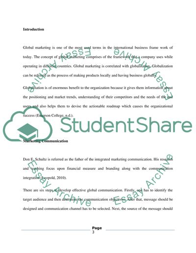 Global Marketing And Communications Through Coca Cola