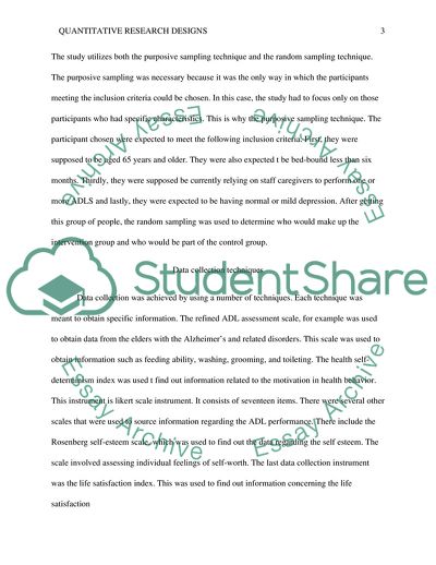 Quantitative Research Designs