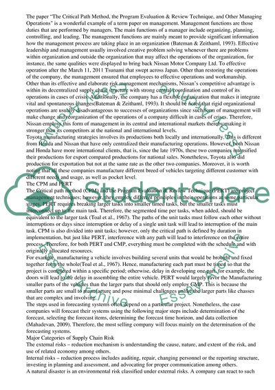 Managing Operations: Theory and Practice