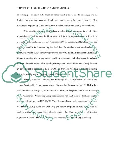 ICD 9 to ICD 10 Regulations and Standards - Benefits and Challenges