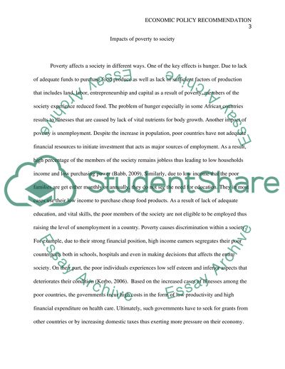 Impacts of Poverty to Society