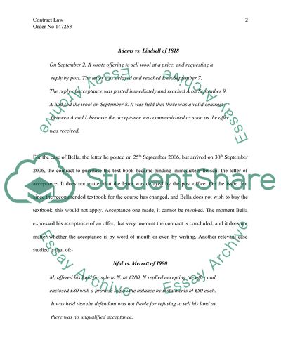 Contract Law. Case study