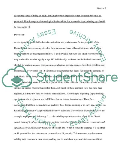 Legal Age of Drinking Should Be Eighteen