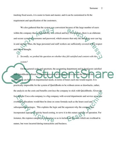 How Accurate and Efficient Are the Coca Colas Accounting Approaches and Schemes