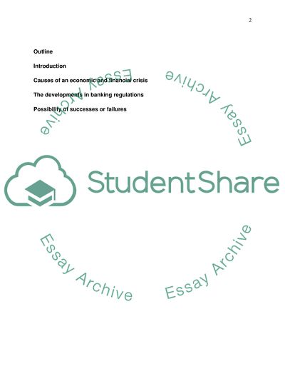 Causes of an Economic and Financial Crisis