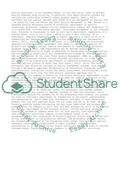 Total Quality Management