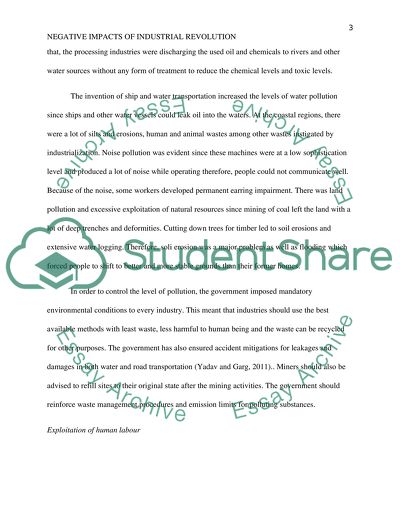 Negative Impacts of Industrial Revolutions