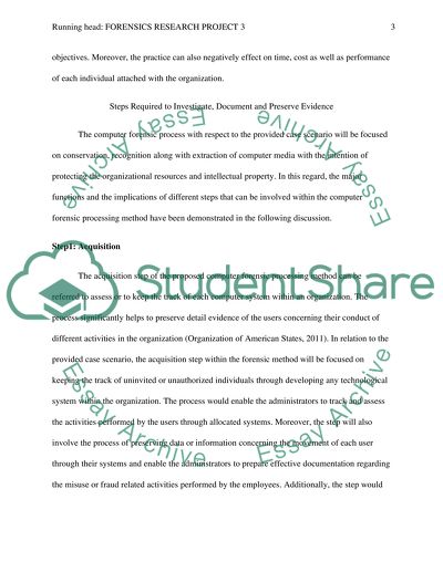 The Computer Forensics Processing Method