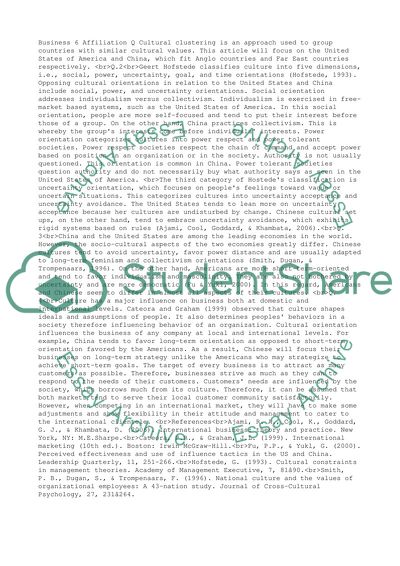 The Concept of Cultural Clustering