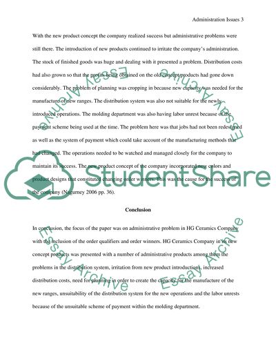 Administration Issues