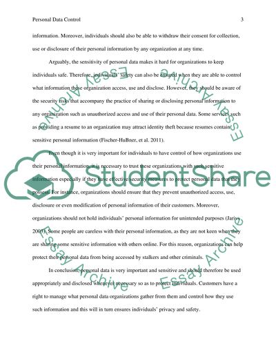 Should individuals have control over how organisations use their personal data