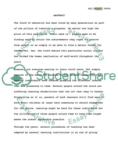 Treating learning disabilities