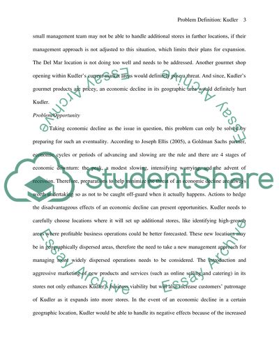 Problem Definition at Kudler Fine Foods