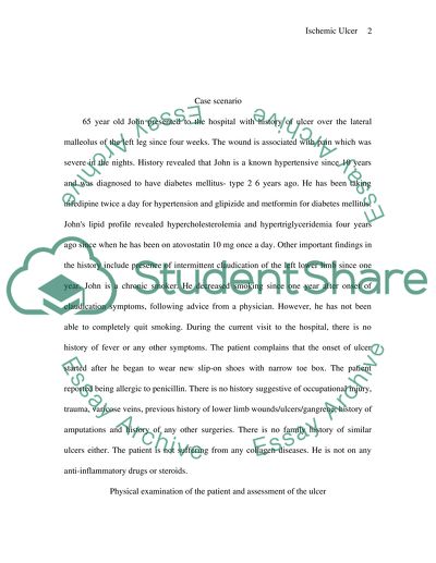 Ischemic Ulcer in a Diabetic Patient
