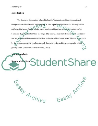 Marketing Plan for Starbucks