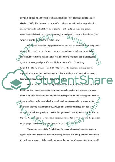 The US Capability to Conduct Amphibious Operations