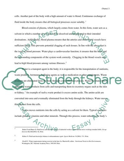 Factors Affecting Performance: Fluid Intake