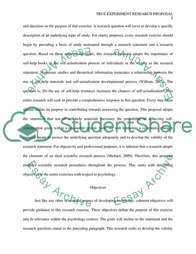 True Experiment Design in Carrying out a Research Exercise