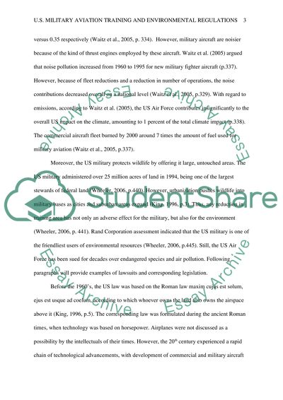 U.S. Military Aviation Training and Environmental Regulations