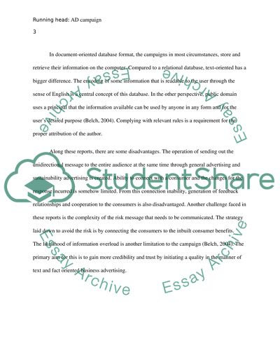 Advertisement and Promotion Campaign