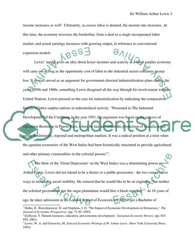 Works and Oppinions of Sir William Arthur Lewis