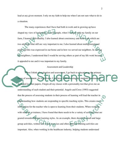 Evaluation and Assessment