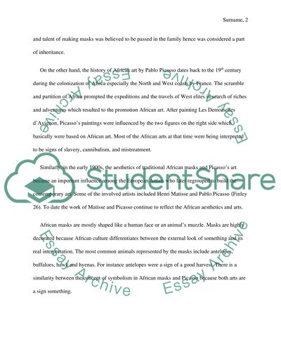 African Masks in Pablo Picassos Art