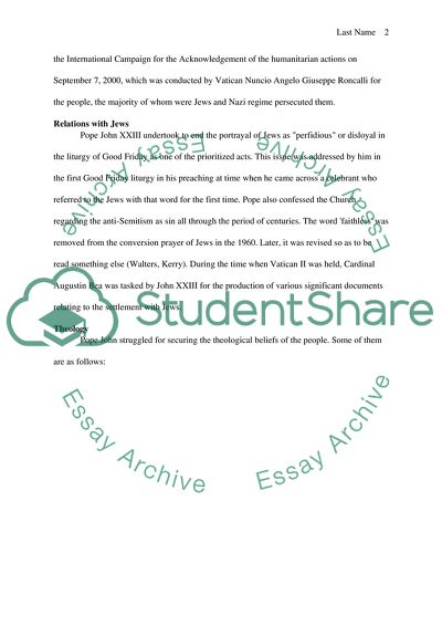 Pope John XXIII and Holocaust