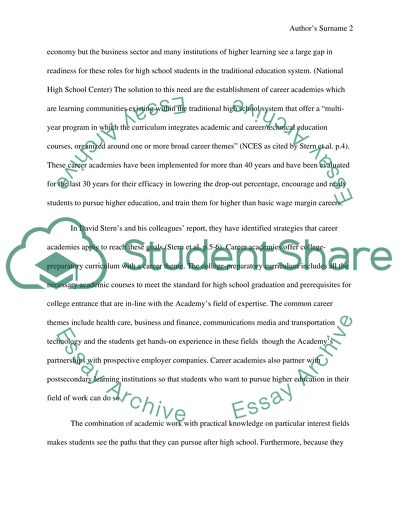 The Pros and Cons of a Career-Based Curriculum for High School Students in the United States