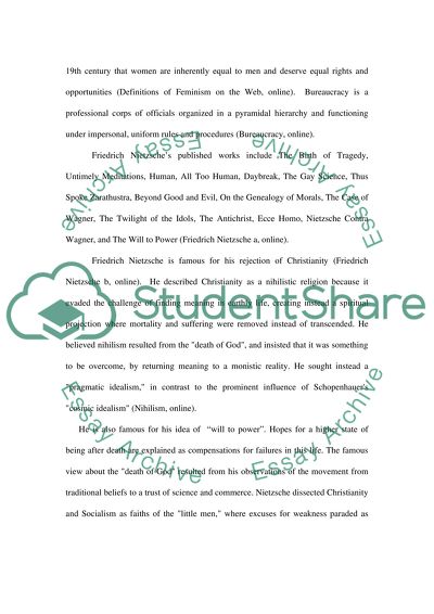 Friedrich Nietzsche a Philosopher in Society