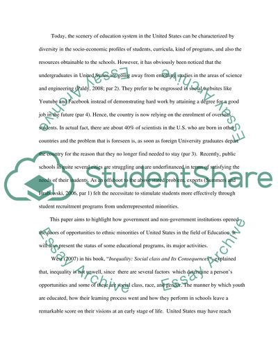 Educational Opportunities for Minorities in the United States