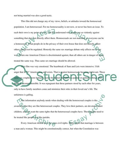 Film Critique - Tying the Knot: The Union thats Dividing America