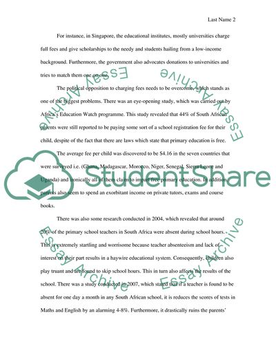 Educational Problems in South Africa