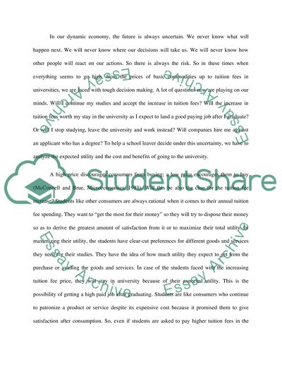 Justifying the Increase in Tuition Fees